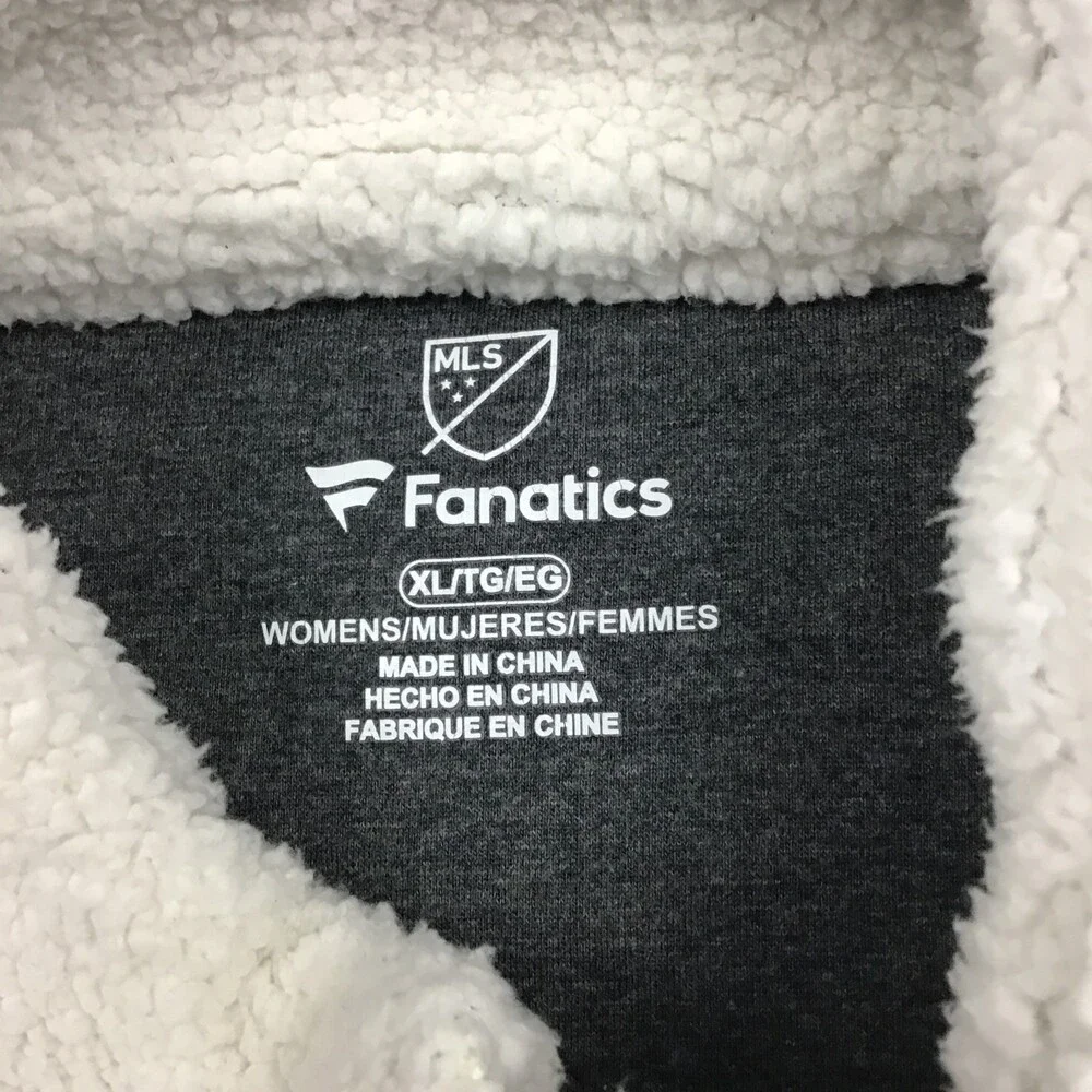 Atlanta United FC Jacket Women Extra Large Beige Fanatics MLS Soccer Fleece XL